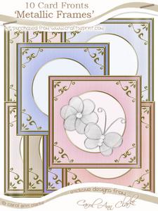 Square 'gold Metallic Frame' Card Fronts Kit