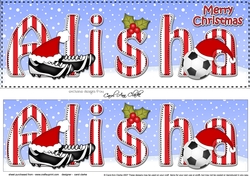 Large DL Merry Christmas ALISHA 3D decoupage