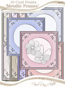Square 'silver Metallic Frame' Card Fronts Kit