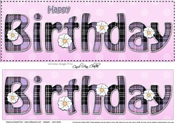 Large DL HAPPY BIRTHDAY 3D decoupage