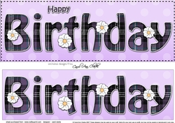 Large DL HAPPY BIRTHDAY 3D decoupage
