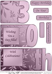 30th Elegant Metallic Book Sheet