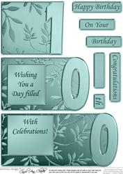 100th Elegant Metallic Book Sheet