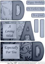 Dad Elegant Metallic Book Sheet