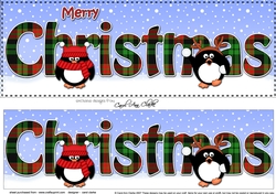 Large DL MERRY CHRISTMAS 3D decoupage