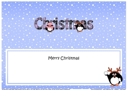 Large DL MERRY CHRISTMAS insert