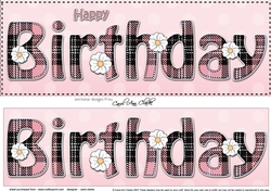 Large DL HAPPY BIRTHDAY 3D decoupage