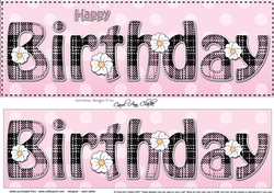 Large DL HAPPY BIRTHDAY 3D decoupage