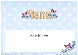 Large DL Happy Birthday NANA insert