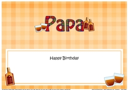 Large DL Happy Birthday PAPA insert