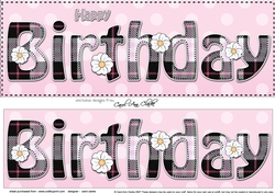 Large DL HAPPY BIRTHDAY 3D decoupage