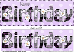 Large DL HAPPY BIRTHDAY 3D decoupage