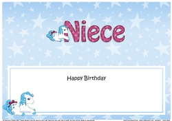 Large DL Happy Birthday NIECE insert