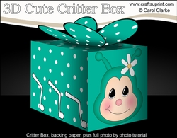 3D Cute Critter Treat Box Gift Set Mini Kit - Butterfly