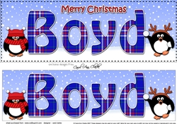 Large DL Merry Christmas BOYD 3D decoupage 