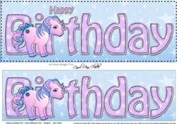 Large DL HAPPY BIRTHDAY 3D decoupage