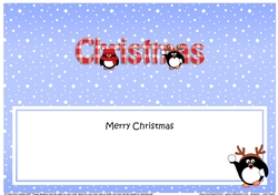 Large DL MERRY CHRISTMAS insert