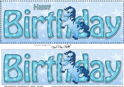 Large DL HAPPY BIRTHDAY 3D decoupage