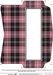 Mini DL (80 x 215mm) Tartan Plaid envelope