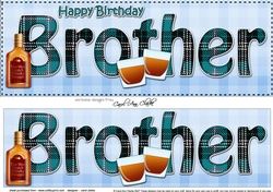 Large DL Happy Birthday BROTHER 3D decoupage