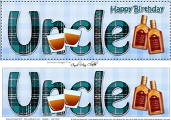 Large DL Happy Birthday UNCLE 3D decoupage