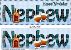Large DL Happy Birthday NEPHEW 3D decoupage