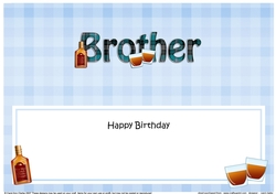Large DL Happy Birthday BROTHER insert