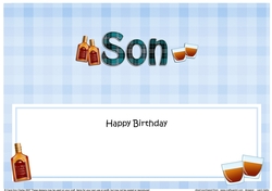 Large DL Happy Birthday SON insert