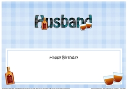 Large DL Happy Birthday HUSBAND insert