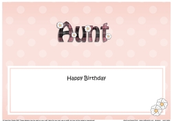 Large DL Happy Birthday AUNT insert