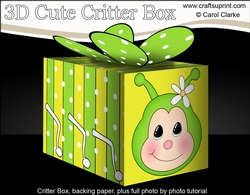 3D Cute Critter Treat Box Gift Set Mini Kit - Butterfly