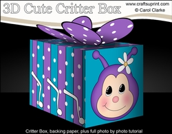 3D Cute Critter Treat Box Gift Set Mini Kit - Butterfly