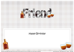 Large DL Happy Birthday FRIEND insert