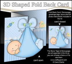3D Shaped No-Hole Fold Back Mini Kit - New Baby Boy