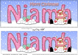 Large DL Merry Christmas NIAMH 3D decoupage