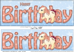 Large DL HAPPY BIRTHDAY 3D decoupage