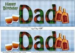 Large DL Happy Birthday DAD 3D decoupage