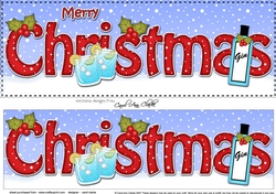 Large DL MERRY CHRISTMAS 3D decoupage 