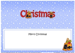 Large DL MERRY CHRISTMAS insert