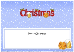 Large DL MERRY CHRISTMAS insert