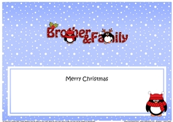 Large DL Merry Christmas BROTHER & FAMILY insert
