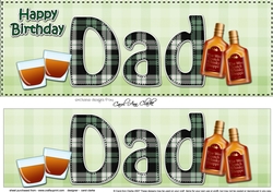 Large DL Happy Birthday DAD 3D decoupage