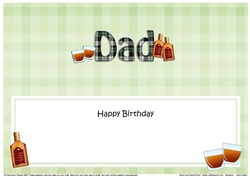 Large DL Happy Birthday DAD insert