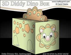 3D Cute Diddy Dino Treat Box Gift Box Mini Kit - Tyr