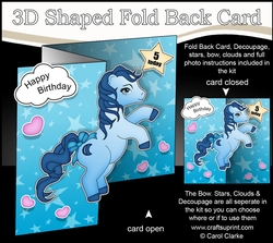 3D Shaped No-Hole Fold Back Mini Kit - Cute Little Pony Moondancer
