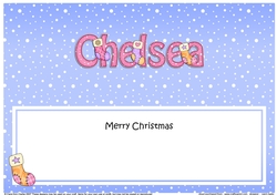 Large DL Merry Christmas CHELSEA insert