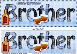 Large DL Happy Birthday BROTHER 3D decoupage