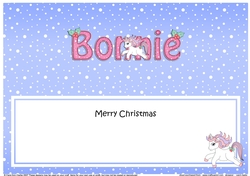 Large DL Merry Christmas BONNIE insert