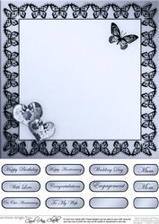 Elegant Romance Matching 8 x 8 Insert Panel and Greetings