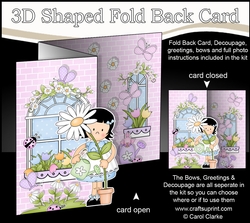 3D Shaped No-Hole Fold Back Mini Kit - Country Cottage Girlz Suzi has a Daisy